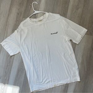 The Arrivals Cotton Modal Bubble Print Short Sleeve Tee Shirt White (medium)